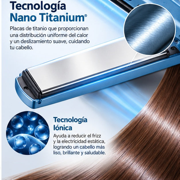Plancha Profesional BaBylissPRO Nano Titanium Iónica