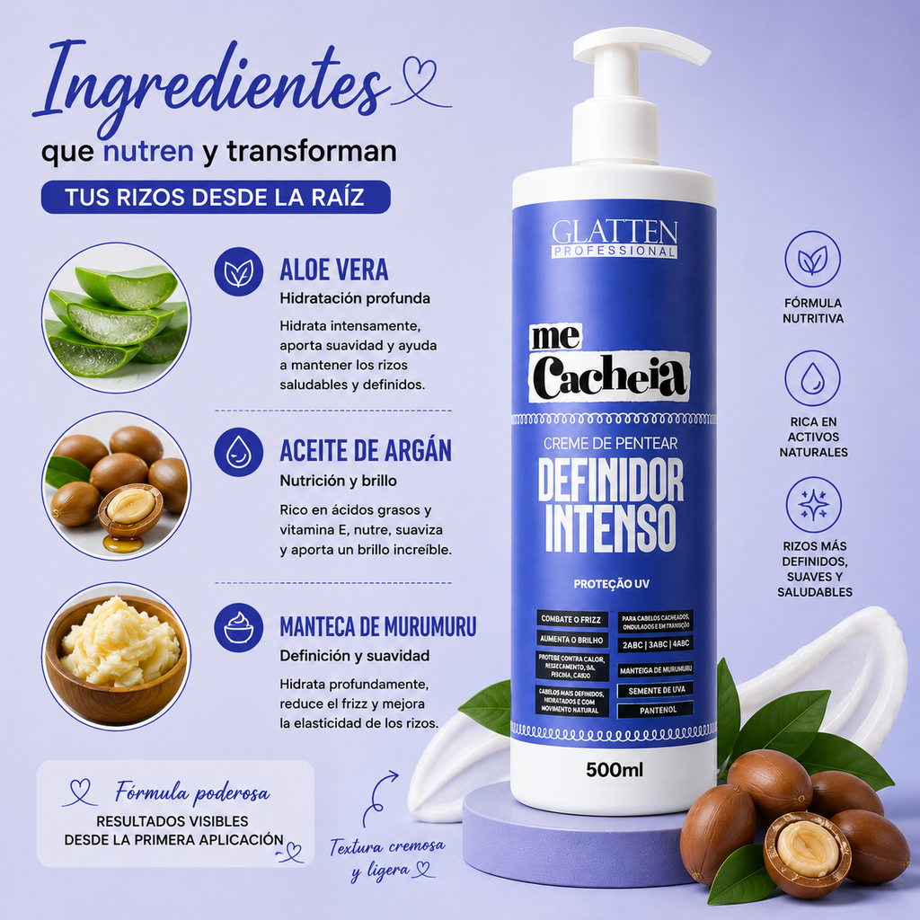 Definidor Intenso de Rizos / Me Cacheia 500 ml