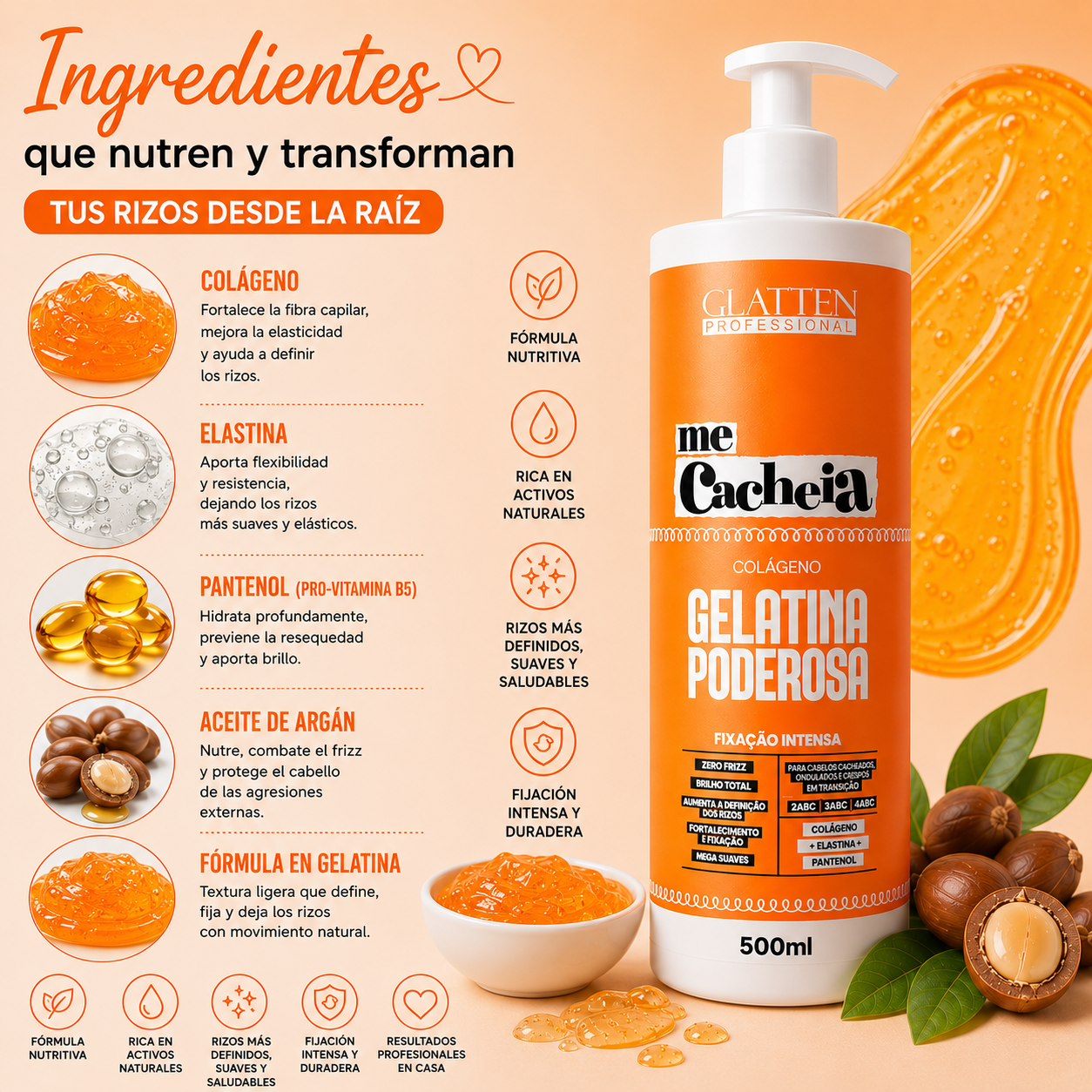 Gelatina Capilar Poderosa / Me Cacheia 500ml