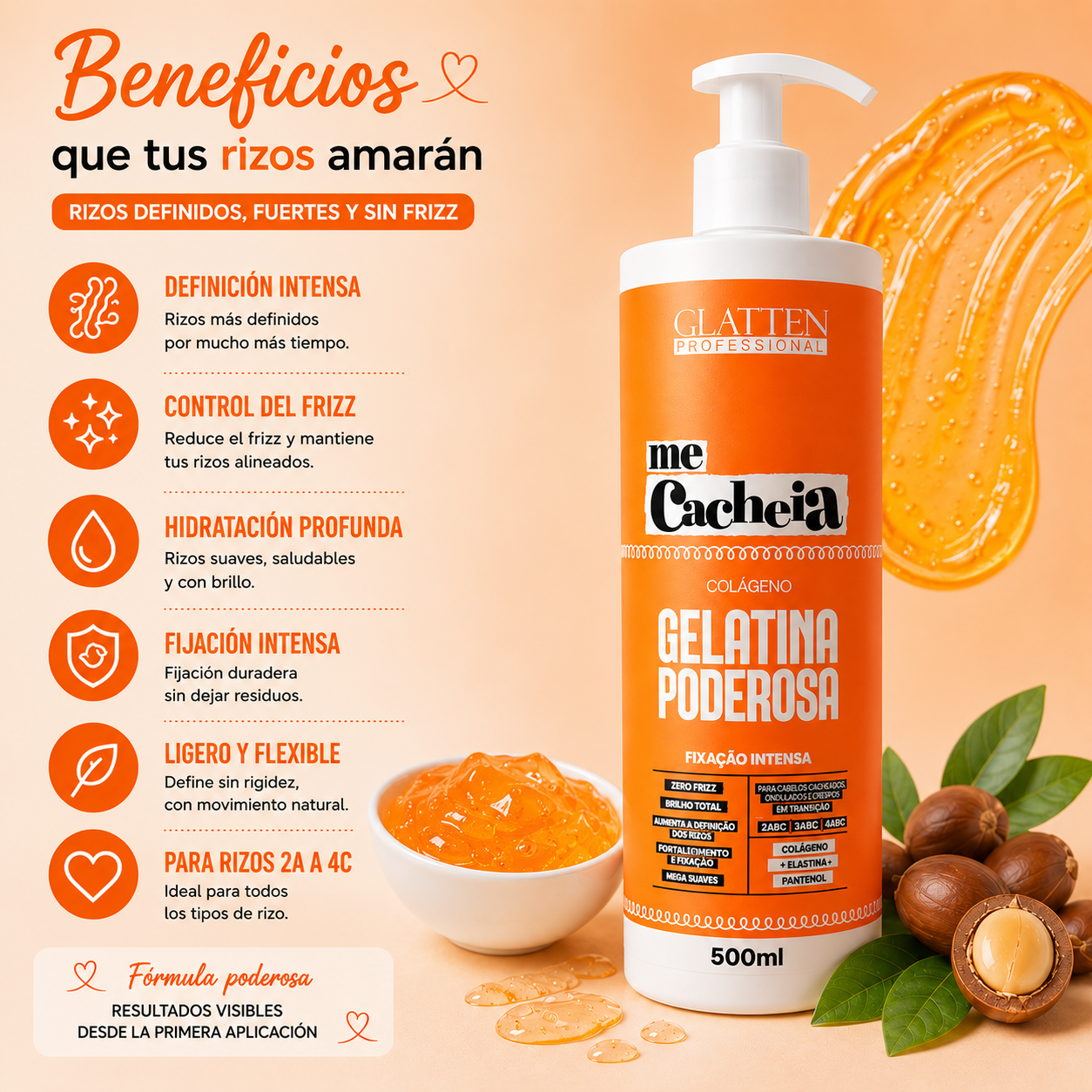 Gelatina Capilar Poderosa / Me Cacheia 500ml