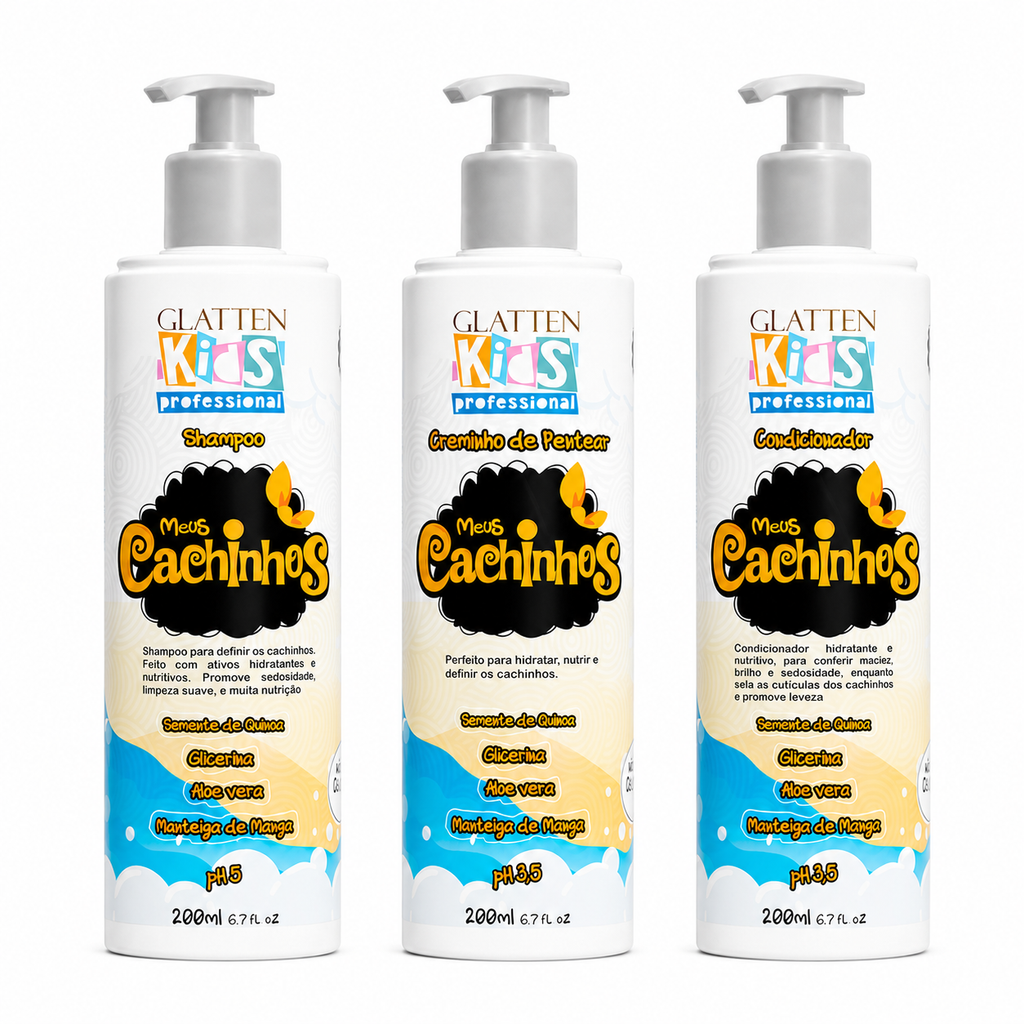Kit Meus Cachinhos / Shampoo + Acondicionador + Crema de Peinar