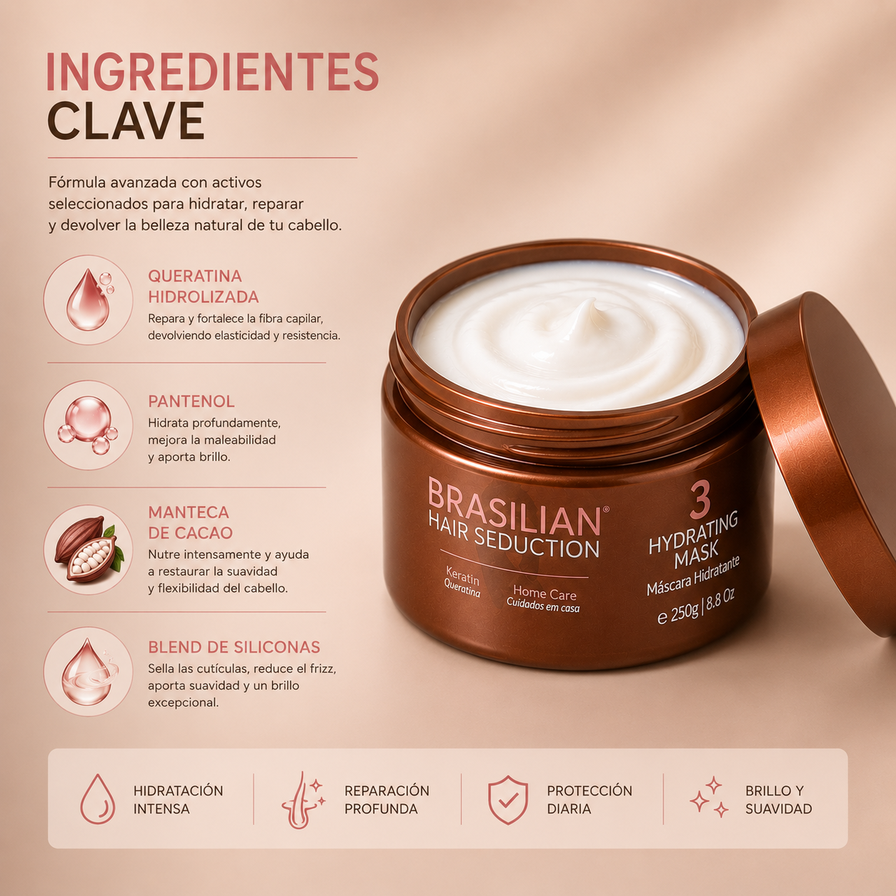 Máscara Hidratante BHS / Home Care 250g