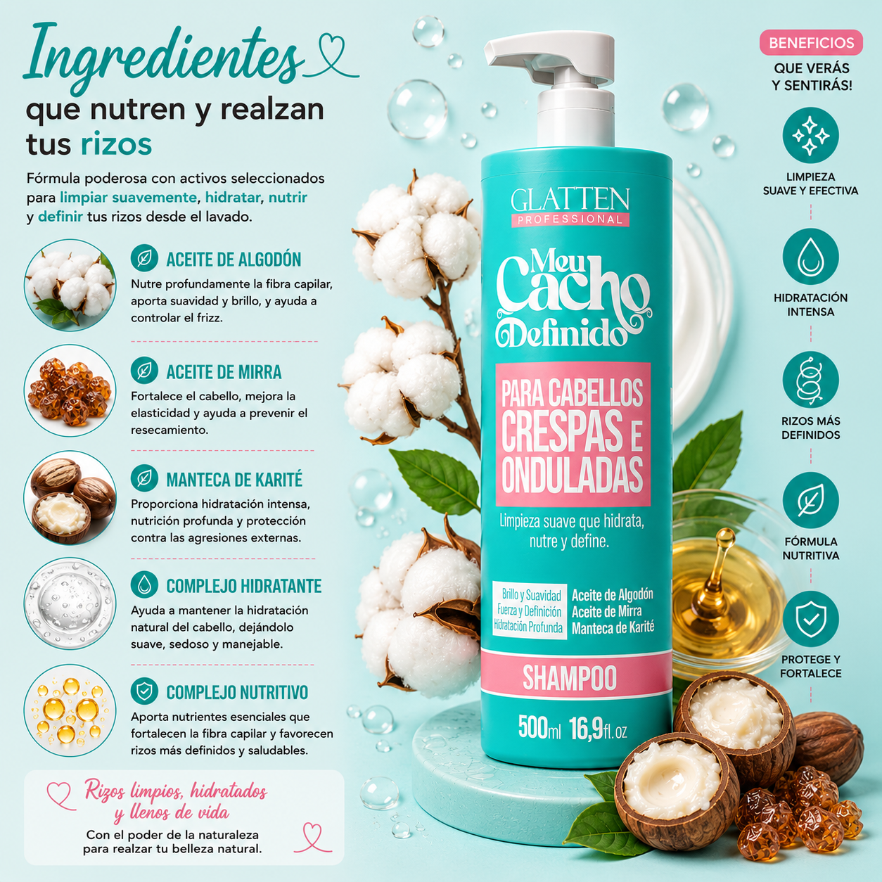 Shampoo / Meu Cacho Definido 500 ml