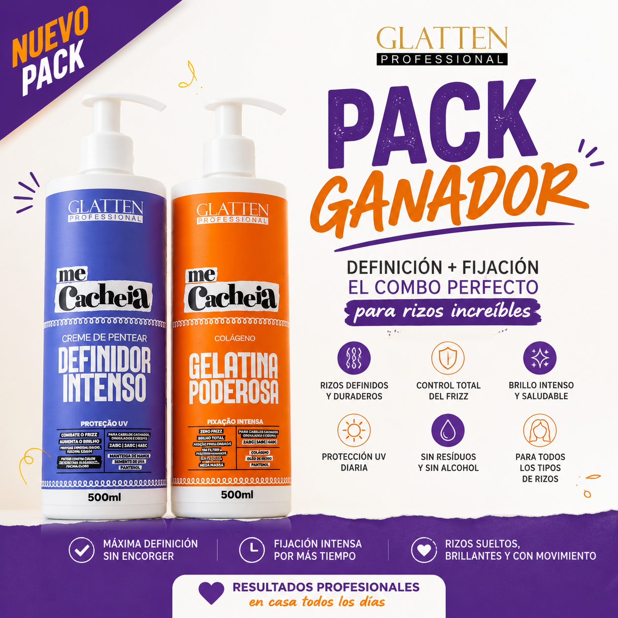 Pack Rizos Perfectos / Gelatina Capilar + Definidor Intenso